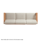 Linspire Mellow Solid Wood 3.5-Seater Sofa, Natural & White
