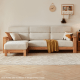 Linspire Mellow Solid Wood 3.5-Seater Sofa, Natural & White