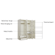 Linspire Serene 5-Door Wardrobe with Drawers