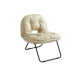 Linspire Mirage Leather Folding Chair, Beige