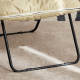 Linspire Mirage Leather Folding Chair, Beige