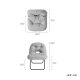 Linspire Mirage Leather Folding Chair, Beige