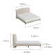 Linspire Vanko Small Queen Bed Frame & Bedside Table Set