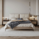 Linspire Vanko Leathaire Small Queen Bed Frame & Bedside Table Set