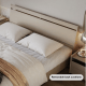 Linspire Vanko Leathaire Small Queen Bed Frame & Bedside Table Set