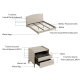 Linspire Vanko Super King Bed Frame & Bedside Table Set