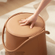 Linspire Kabos Leather Ottoman, Apple Green