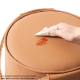 Linspire Kabos Leather Ottoman, Apple Green