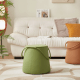Linspire Kabos Leather Ottoman, Apple Green