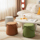 Linspire Kabos Leather Ottoman, Apple Green