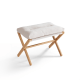 Linspire Dena Foldable Footstool, Ivory