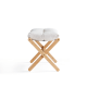 Linspire Dena Foldable Footstool, Ivory