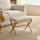 Linspire Dena Foldable Footstool, Ivory