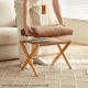 Linspire Dena Foldable Footstool, Ivory