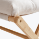 Linspire Dena Foldable Footstool, Ivory