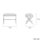Linspire Dena Foldable Footstool, Ivory