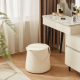 Linspire Kabos Leather Ottoman, Ivory
