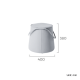 Linspire Kabos Leather Ottoman, Ivory