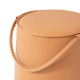 Linspire Kabos Leather Ottoman, Pastel Orange