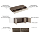 Linspire Vanko Floating Office Desk & Bookcase Set
