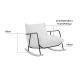 Linspire Dermot Rocking Chair, White