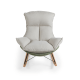 Linspire Ubel Rocking Chair, Green & Cool White