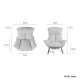 Linspire Ubel Rocking Chair, Green & Cool White
