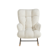 Linspire Evans Boucle Rocking Chair, White