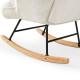Linspire Evans Boucle Rocking Chair, White