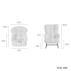 Linspire Evans Boucle Rocking Chair, White