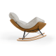 Linspire Ubel Rocking Chair, Brown & Cool White