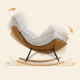 Linspire Ubel Rocking Chair, Brown & Cool White