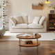 Linspire Neuer Chenille 3-Seater Sofa, Neutral White