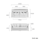 Linspire Neuer Chenille 3-Seater Sofa, Neutral White