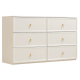 Linspire Haven Chest of 6 Drawers, Lowboy, Creamy White