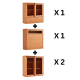 Linspire Verve Set of 4 Modular Glass Door Bookcase