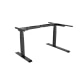 Loctek ET223DL L-Shape Ergonomic Standing Office Desk, Electric Height Adjustable With Dual Motors, 1600x1100x595mm, Black