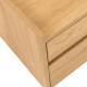 Loft Japandi Bedside Table with 2 Drawers