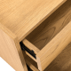 Loft Japandi Bedside Table with 2 Drawers