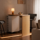 Loft Hansan Bar Table with Wine Storage