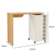 Loft Hansan Bar Table with Wine Storage
