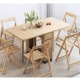 Loft Nordic Gateleg Table with 4 chairs, 140x80CM, White stained oak veneer