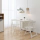 Loft Nordic Gateleg Table with 4 chairs, White