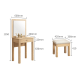 Loft Japandi Stool, 42x30CM, Oak veneer & White