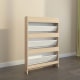 Loft Ensio Shoe Cabinet with 3 compartments, 60x17CM, White stained oak veneer