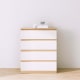 Loft Ensio Chest of 4 drawers, White & Light Wood