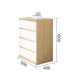 Loft Ensio Chest of 4 drawers, White & Light Wood