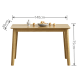 Loft Hansan Dining Table, 1.4m, Light Wood