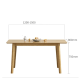 Loft Hansan Extendable Dining Table, Light Wood, 120/150