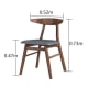 Loft Hansan Dining Table with 4 chairs, Walnut, 120x80x75cm